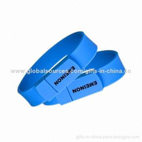 Customized Silicone Bracelet USB Flash Drives with 10-year Data Retention